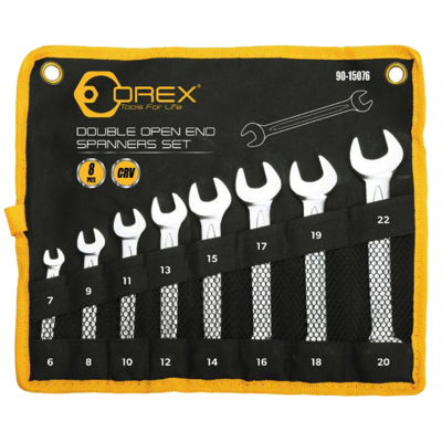 Orex 8PC DOUBLE OPEN END WRENCH SET (6MM-22MM) 90-15076